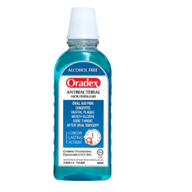 Oradex Antibacterial Mouthwash 400ml (RSP: RM17.20)