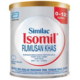 ABBOTT SIMILAC ISOMIL (0-12 MONTHS) 850G (RSP : RM85.00)