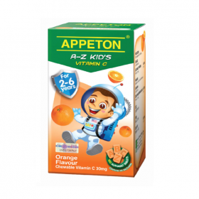 Appeton A-Z Kid's Vitamin c 30mg (Orange Flavour) Chewable Tablets 100s (RSP: RM32.5)