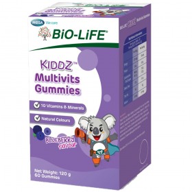 Bio-Life Kiddz Multivits (Blueberry Flavour) Gummies 60s (RSP : RM52)