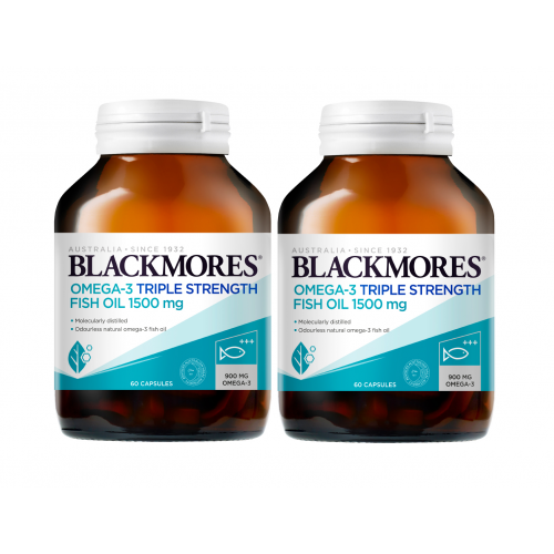 BLACKMORES OMEGA-3 TRIPLE STRENGTH FISH OIL 1500MG 60S [RSP : RM148]