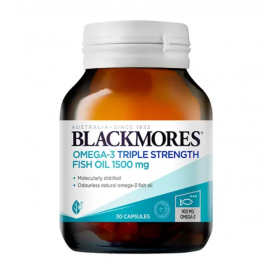 BLACKMORES OMEGA-3 TRIPLE STRENGTH FISH OIL 1500MG 30S [RSP : RM79]