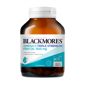 BLACKMORES OMEGA-3 TRIPLE STRENGTH FISH OIL 1500MG 60S [RSP : RM148]