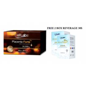 CELLLABS PLACENTA FORTE PLUS 30000MG 30S+30S [FREE REVERAGE 2X30S] (RSP : RM1200)