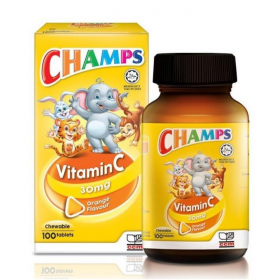 Champs Vitamin C 30mg Chewable Tablet (Orange Flavor) 100s  (RSP: RM25.9)