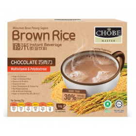 CHOBE MASTER INSTANT BROWN RICE DRINK (CHOCOLATE) 32G X 10 SACHETS [RSP : RM22.90]
