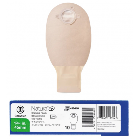 CONVATEC 416416 NATURA + DRAINABLE POUCH WITH FILTER & INVISICLOSE TRANSPARENT 45MM 10S [RSP : RM95]