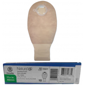 CONVATEC 416417 NATURA + DRAINABLE POUCH WITH FILTER & INVISICLOSE 45MM OPAQUE 10S [RSP : RM95]