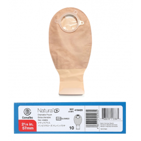 CONVATEC 416420 NATURA + DRAINABLE POUCH WITH FILTER & INVISICLOSE 57MM OPAQUE 10S [RSP : RM95]