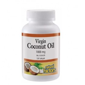 Natural Factors Virgin Coconut Oil 1000mg 120 Softgels (RSP: RM148)