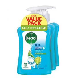 Dettol Antibacterial Hand Wash (Cool) 3x250g (RSP: RM25.75)