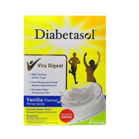 Diabetasol Milk (Vanilla) 60g x 10s (RSP: RM65.90)