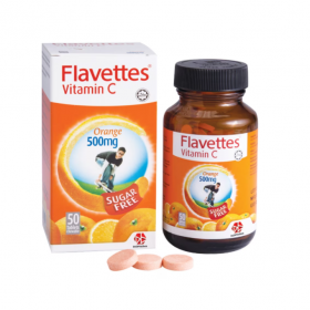 Flavettes Vitamin C 500mg Chewable Tab (Orange Sugar Free) 50s