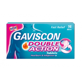 GAVISCON DOUBLE ACTION CHEWABLE TABLET 16S (RSP : RM31.50)