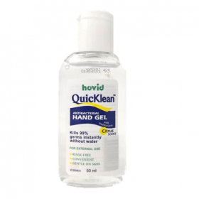 Hovid QUICKlean Hand Gel Sanitizer 50ml (RSP: RM6.60)