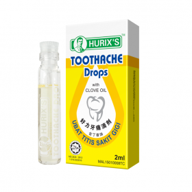 Hurix's Toothache Drops with Clove Oil 2ml (RSP: RM8.90)