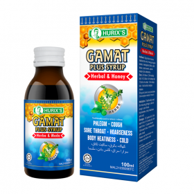 Hurix's Gamat Plus Syrup Herbal & Honey 100ml (RSP: RM23.90)