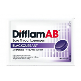 DIFFLAM AB BLACKCURRANT SORE THROAT LOZENGES 6S (RSP : RM4.70)
