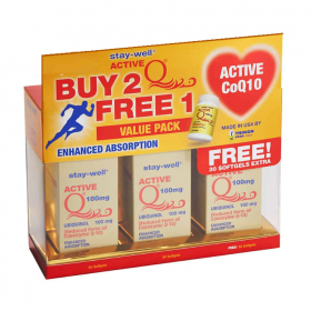 Stay-well Active Q10 100mg Softgels 3x30s (RSP: RM376)