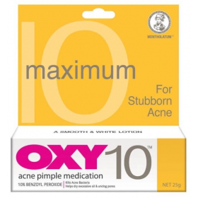 OXY 10 MAXIMUM ACNE PIMPLE MEDICATION (FOR STUBBORN ACNE) 25G (RSP : RM26)