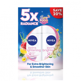Nivea Extra Brightening (8 Super Food) 2x50ml (RSP: RM24.40)