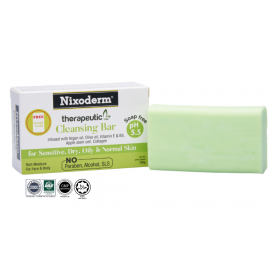 NIXODERM PH5.5 SOAP FREE CLEANSING BAR 100G (RSP : RM14.80)