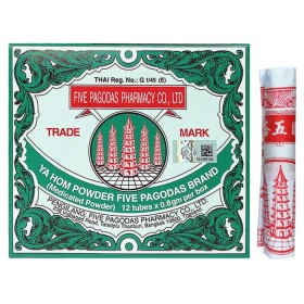 FIVE PAGODAS BRAND MEDICATED POWDER 0.8GX12S (RSP : RM9.50)