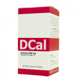 DCal Calcium 500mg Vitamin D3 200 i.u. Tablets 60s (RSP: RM30)