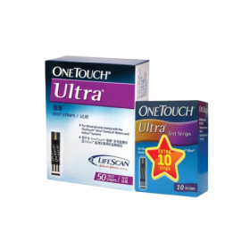 One Touch Ultra Test Strip 50s + 10s (RSP: RM99.60)