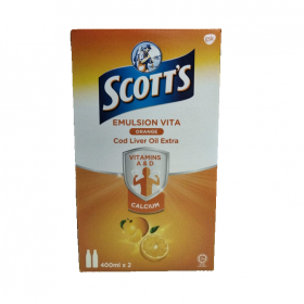 Scott's Emulsion Vita Cod Liver Oil Extra (Orange) 400ml (RSP: RM21)