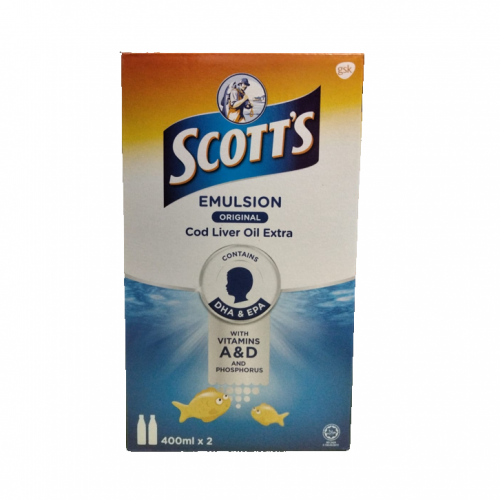 Scott's Emulsion Cod Liver Oil Extra (Original) 400ml (RSP: RM21)