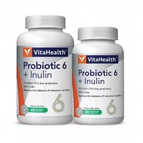 VITAHEALTH PROBIOTIC 6 + INULIN 60+30S (RSP : RM238)