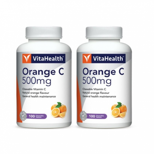 VitaHealth Orange C 500mg Chewable Tablets 100s (RSP: RM61.50)