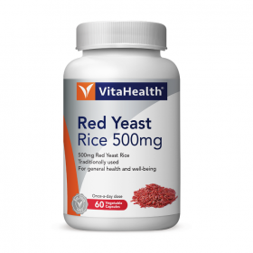 VITAHEALTH RED YEAST RICE 500MG VEGETABLE CAPSULES 60S (RSP : RM65.40)