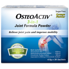 OSTEOACTIV 3-IN-1 JOINT FORMULA POWDER 4.5G X 30S (RSP : RM133)