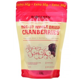 Biogreen PAC-37 Whole Dried Cranberries 170g (RSP: RM17.90)