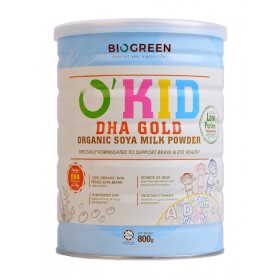 Biogreen O'Kid DHA Gold Organic Soya Milk Powder 800g (RSP: RM52.80)