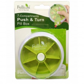 Fullicon 7-Compartments Push & Turn Pill Box (RSP: RM20.90)