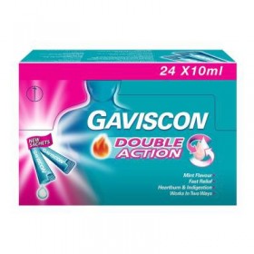 GAVISCON DOUBLE ACTION LIQUID SACHET 10ML 24S (RSP : RM112.80)