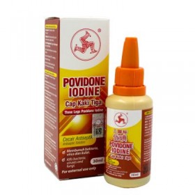 3 Legs Povidone Iodine 30ml (RSP: RM5.60)