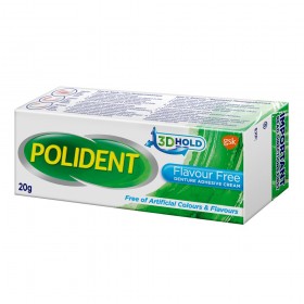Polident Denture Adhesive Cream (Flavour Free) 20g (RSP: RM9.90)