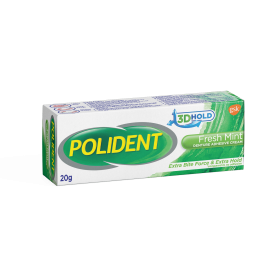 Polident Denture Adhesive Cream (Fresh Mint) 20g (RSP: RM10.00)